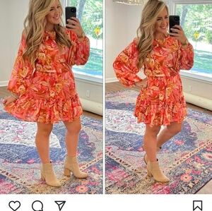 Flying Tomato Ruffle Bottom Dress Sz.L NWT